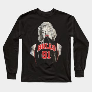 Retro - Marilyn Monroe Chicago Dennis Rodman Long Sleeve T-Shirt